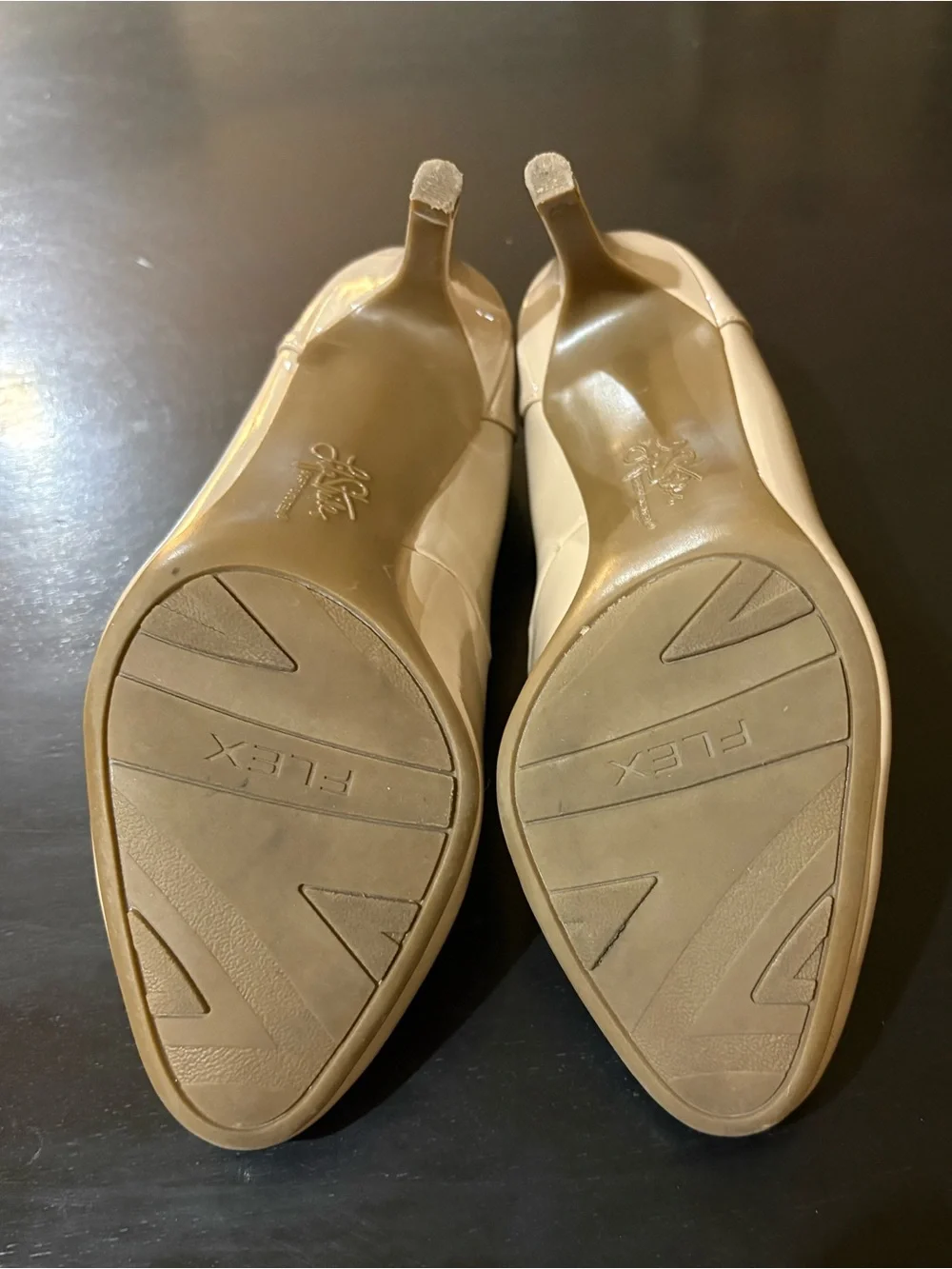 Classic Patent Nude ‘Lively’ Pumps Life Stride Flex